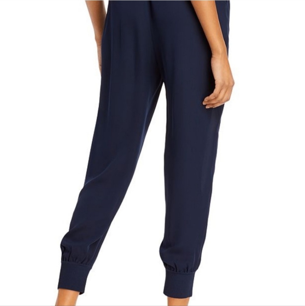 Theory Rib Cuff Jogger Silk Combo In Deep Navy Size M NWOT'S - Picture 2 of 10